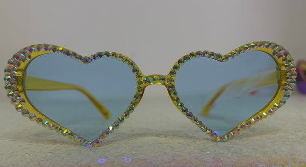 Heart rhinestone sunglasses
